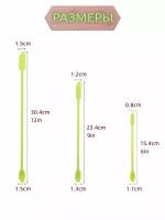 Мини шпатели-лопатки кухонные силиконовые салатовые