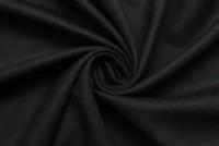 Ткань Шерсть костюмная «Willi Schmitz» чёрная рогожка, 340 г/пм, ш160см, 0,5 м