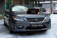 Накладки на передние фары (реснички) Honda Accord IX (седан) 2012-2015