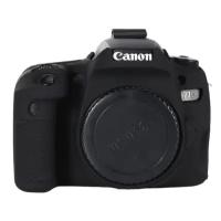 Силиконовый противоударный чехол MyPads для фотоаппарата Canon EOS 77D ультра-тонкий из мягкого качественного силикона черный