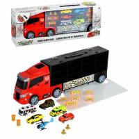 Jinjia Toys Автовоз-чемодан с машинками и аксессуарами