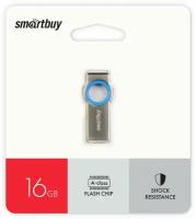 Флеш-накопитель USB 2.0 Smartbuy 16GB MC2 Metal (SB016GBMC2), серый металлик; синий