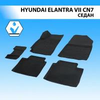 Коврики в салон автомобиля Rival для Hyundai Elantra VII CN7 седан 2021-н. в, полиуретан, без крепежа, 5 шт, 12301003