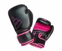 Перчатки боксерские Hybrid 80 черно-розовые (вес 8 унций)