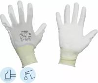 Перчатки защитные нейлон с п/у белый Manipula микропол (TPU-13/MG-162) р.10