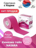 Кинезио тейп NASARA 5см*5м розовый