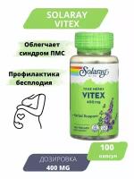 Vitex Solaray 400 mg 100 vegcaps/ Витекс Соларей 400 мг 100 капсул/ Поддержка женского здоровья