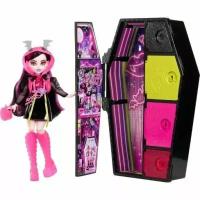 Кукла Draculaura Skulltimate Secrets Neon Frights Monster High Дракулаура шкаф с секретами