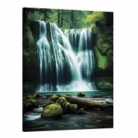 Интерьерная картина 50х70 "Звуки водопада""