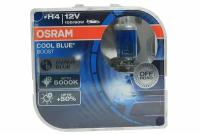 OSRAM 62193CBB-HCB (62193CBHDUOBOX / 62193CBHHCB / L10460B02) к-кт ламп cool blue boost 2шт. (h4) 12v 100 / 90w p43t цвет. темп. 500