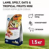 Сухой корм Farmina N&D TROPICAL DOG, LAMB ADULT MINI, низкозерновой корм для взрослых собак мелких пород, Ягненок и Тропические фрукты, 1,5 кг