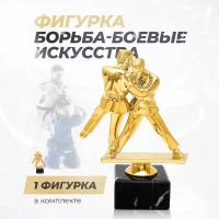 Кубок для награждения чемпионов по Дзюдо, комплект кубков из 1шт. Атрибутика наградная, статуэтка сувенирная Кубок спортивный на память тренеру и спортсмену. Призы и подарки для детей призеров