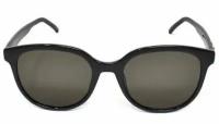 Женские солнцезащитные очки Saint Laurent SL317F 001, цвет: черный, цвет линзы: серый, прямоугольные, Пластик