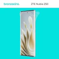 Матовая, Защитная бронированная пленка на экран ZTE Nubia Z50 для использования с чехлами