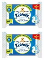 Kleenex Влажная туалетная бумага Классик Клин,42шт/уп,2 уп