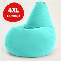 Bean Joy кресло-мешок Груша, размер ХXXXL, мебельный велюр, ментол