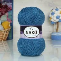Пряжа Sport wool Nako, джинс - 185, 25% шерсть, 75% премиум акрил, 5 мотков, 100 г., 120 м