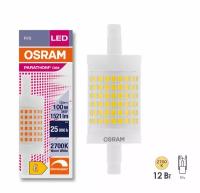 Лампа светодиодная OSRAM линейная двухцокольная PARATHOM DIM Special LINE 78мм*29мм Диммируемая 220В Теплый белый, уп. 1шт