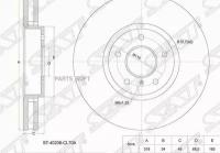 Диск тормозной перед Infiniti FX35/45 05- FX50 05-08 VQ35/VK45, M35/45, 2WD/4WD, 05- SAT ST-40206-CL70A | цена за 1 шт