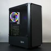 Корпус BaseTech eXtreme GFX-03, Без БП, ATX, чёрный, 1xRGB FAN