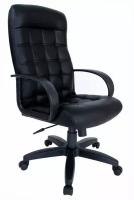 Компьютерное кресло Евростиль Стиль ультра офисное, обивка: натуральная кожа, цвет: черный