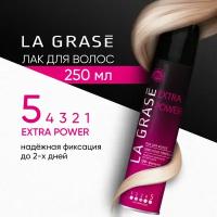 Лак для волос La Grase Extra Power экстрасильной фиксации для укладки и объема локонов, 250 мл