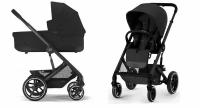 Детская коляска Cybex Balios S LUX New 2-в-1 со спальным блоком, цвет Moon Black 2023