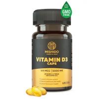 Витамин Д Д3 5000 ME MISHIDO 120 капсул Vitamin D D3 БАД для укрепления иммунитета, костей, зубов сосудов