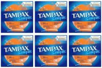 Tampax Тампоны гигиенические Compak Super Plus с аппликатором, 16 шт, 6 уп