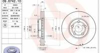 Диск тормозной 09.6742.10 brembo 1шт