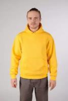 Магазин Толстовок - Yellow Hoodie Man Classic Мужская желтая толстовка худи классическая 320гр/м.кв, 2XL-54-Unisex-(Мужской)