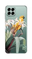 Силиконовый чехол на Samsung Galaxy M33 / Самсунг Галакси M33 "Yellow parrot", прозрачный