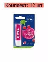 Nivea Бальзам для губ Вишневое сияние, 4,8 г., 12 шт