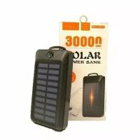 Power bank Demaco DMK-A10 30000 солнечная панель, LED свет, черный