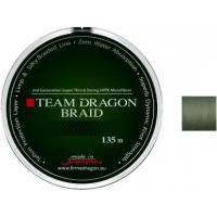 Dragon, Шнур Team Dragon, 135м, 0.20мм, 20.60кг, серо-зеленая