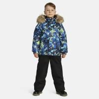 Зимний комплект для мальчика Huppa WINTER (куртка+полукомбинезон) р.122 синий с принтом