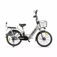 Электровелосипед GREEN CITY e-ALFA new 24" Серебристый, до 130 кг, до 40 км без подзарядки