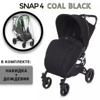 Прогулочная коляска Valco Baby Snap 4, Coal Black, накидка + дождевик в комплекте