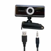 Web-камера "FULL HD" XHC-11 USB + 3.5 мм. Plug and Play (черная/коробка)