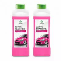 Grass active foam pink Автошампунь для сложных загрязнений 1л., 2уп