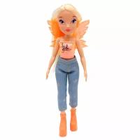 Кукла WinX Club "Стелла", шарнирная, в джинсах, с крыльями, 24 см