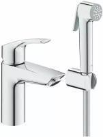 Смеситель для раковины без донного клапана с гигиеническим душем Grohe Eurosmart 23124003