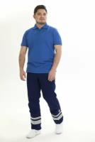 Брюки мужские медицинские Скорая помощь Флеш Doctor FLASH демисезонные тёмно-синие с карманами со светоотражающими полосами