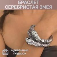 Браслет "Змея" цвет серебряный