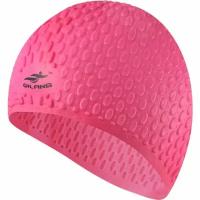 Шапочка для плавания силиконовая Bubble Cap E41543, розовая