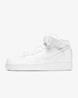 Кроссовки NIKE Air Force 1 '07 Mid, размер 44 Eu, бежевый, белый