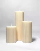 Свеча декоративная "Белый столбик" 10х7 см