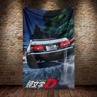 Флаг плакат баннер JDM Initial D AE86 InitialD АЕ86