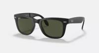 Солнцезащитные очки унисекс, квадратные RAY-BAN с чехлом, линзы зеленые RB4105-601S/54-20