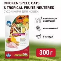 Farmina N&D Cat Tropical Selection Chicken Neutered Adult сухой корм для стерилизованных кошек и кастрированных котов, с курицей - 300 г